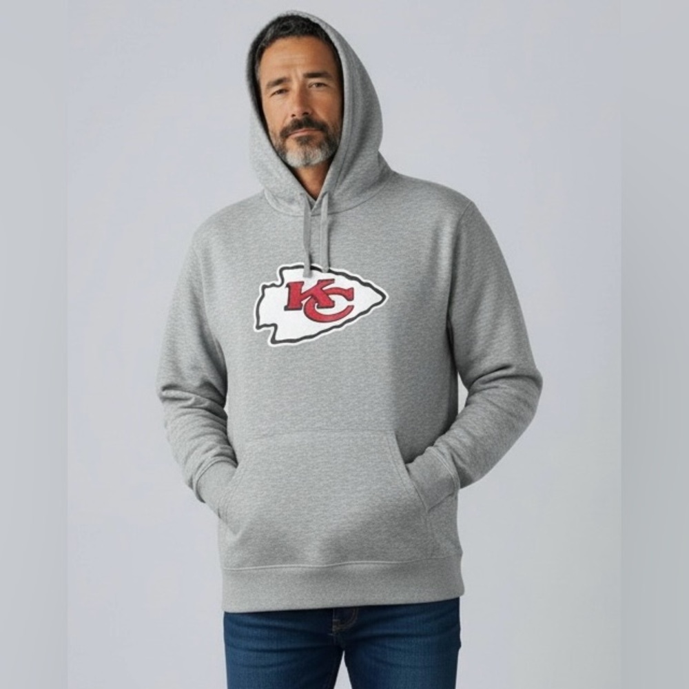 Fanatics Kansas City Chiefs NFL men’s Gray pullover Hoodie size 4XL Humphrey #52